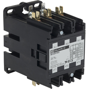 Schneider Electric Definite Purpose Contactor; 60A; 480VAC Coil Voltage; 3-Pole; 3 NO; Open Type; Panel Mount